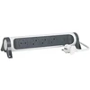 Image de Rallonge Multiprise 4 Prises De Courant 2p+t 16a 230v Avec Parafoudre Blanc Et Gris (049415/050095)