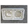 Image de Support Plaque Ue Pour Encastre Programme Plexo Composable Gris 2 Postes Verticaux
