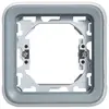 Image de Plaque étanche support Plexo 1 poste pour montage en encastré - gris