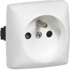 Image de Prise de courant 2P+T bornes automatiques Appareillage saillie composable -blanc