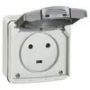 Image de Prise étanche 2P+T 20A Plexo complet IP55 saillie - gris - LEGRAND - 91655
