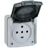 Image de Prise de courant LEGRAND Plexo 20A IP55 3P+N+T à encastrer en saillie avec couvercle gris - Neuf
