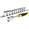Image de Cliquet 72 Dents 3/8' + 10 Douilles - Stmt82670-0 - Jeu De 11 Pièces - Stanley