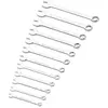 Image de STANLEY Clés mixtes forgées acier chromé manche ergonomique, support de rangement 12 Pièces STMT82843-0