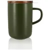 Image de Tisaniere 475 Ml Vert Olive Couv Bois Selef 7912034