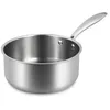Image de MENASTYL - Casserole inox 18/10 Triply 20cm tous feux dont induction fabriquée en France - sans PFAS ni substances nocives - Compatible lave-vaisselle - Poignée rivetée - 6020491 en occasion ou reconditionné
