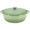 Image de Cocotte - MENASTYL - 6020075 - Ronde - Fonte émaillée - Verte - 7 litres