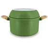 Image de MENASTYL - Batterie de Cuisine Empilable - Gamme The Super Ball - 98% d'Aluminium Recyclé - Compact - Revêtement Céramique Antiadhésif - Tous Feux dont Induction - Couleur Olive - 8 Pièces en occasion ou reconditionné