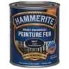 Image de Hammerite   Peinture Antirouille Pour Métal 0.25l Noir   Finition Mate   Protection Durable Contre La Rouille   Pour Barrières Et Portails