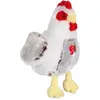 Image de Poulet en peluche     avec des sons   22 cm   Blanc/marron