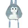 Image de Sac à dos en peluche - Lapin bleu et blanc, 30 cm