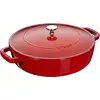 Image de Staub Cocotte multifonction Chistera couvercle rouge cerise 28cm