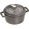 Image de STAUB - Cocotte avec couvercle - 20 cm diametre - 2.2 L - ronde - noir mat, gris graphite
