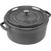 Image de STAUB - Cocotte avec couvercle - 26 cm diametre - 5.25 L - ronde - Gris graphite