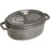 Image de Staub Cocotte ovale 27 cm gris graphite émaillé 40500-276-0 3,2 litres