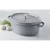 Image de Cocotte En Fonte Émaillée Avec Couvercle, Tous Feux Dont Induction, 5 À 6 Personnes, Ovale, 31 Cm, 5,50 L, 7 Kg, Gris Graphite - Staub