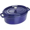 Image de Staub Cocotte ovale bleu foncé 33cm 6,7 litres Cocotte