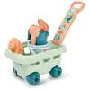 Image de Set de jouets de plage Ecoiffier chariot de plage dinosaure avec seau, tamis, arrosoir, pelle, râteau et moule Multicolore - Neuf