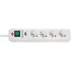 Image de Multiprise parafoudre Brennenstuhl Eco-Line 4 prises 2P+T 16A 13500A 1,40 m Blanc - Neuf
