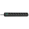 Image de Multiprise 8 Prises Rallonge 3M Noir Ecoline Brennenstuhl