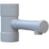 Image de Jardibric - Raccord Récupérateur D'Eau Ø80 Mm Sortie Ø35   Pvc Gris   Collecte D'Eau De Pluie Facile