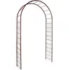 Image de Lmoulin - Arche De Jardin Treillage En Fer Vieilli Tubes Ronds Petit Modèle + 4 Supports Poteaux À Enfoncer