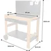 Image de Desserte Bois Halong Roulante, Compacte, Bois Robuste - Somagic