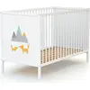 Image de WEBABY - Lit bébé en bois 60 x 120 cm ALBA Renard Blanc