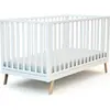 Image de AT4 - Lit bébé évolutif en bois 70 x 140 cm KASA Blanc