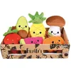 Image de JEMINI Boîte fruitée avec 6 fruits et légumes en peluche douce +/- 17 cm