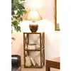 Image de Lauren - Étagère Marron 2 Cases 40 Cm Croisillons Bois Mindi