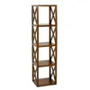 Image de Lauren - Étagère Marron 4 Cases 40 Cm Croisillons Bois Mindi