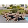 Image de FUN - Table de jardin 8/10 personnes - ovale ext. 180/240 en bois Teck