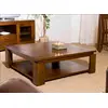 Image de LAUREN - Table basse carrée marron sous plateau 90x90cm bois Mindi