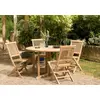 Image de FUN - Table de jardin 4/5 personnes - à rabats papillon en bois Teck