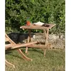 Image de FUN - Table pique nique de jardin carrée 50x50cm en bois Teck