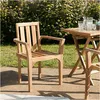 Image de Macabane - Fun - Ensemble De 2 Fauteuils De Jardin Empilables En Bois Teck