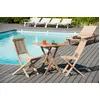 Image de FUN - Table de jardin 2 personnes, carrée pliante 70x70cm en bois Teck