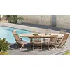 Image de FUN - Ensemble de jardin 10/12 pers. table / 8 chaises bois teck