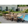 Image de Fun - Table De Jardin 10/12 Pers - Rectangulaire Extensible 200/300 X 120 Cm En Bois Teck