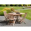 Image de FUN - Table de jardin 4/6 personnes - ovale ext. 120/180 en bois Teck