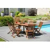 Image de MAEVA - Table de jardin 4/6 pers. ovale ext. 120/180cm bois Teck huilé
