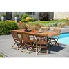 Image de Macabane - Maeva - Table De Jardin 8/10 Personnes - Rectangulaire Extensible 180/240 X 100 Cm En Bois Teck Huilé