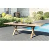 Image de FUN - Table de jardin 10 pers.- rect. pieds croisés 180/240 bois Teck