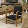 Image de Macabane - Dak - Fauteuil Scandi Teck Et Tissu Noir