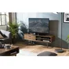 Image de Macabane - Lara - Meuble Tv Marron 2 Tiroirs 2 Niches Bois Mindi