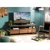 Image de SIXTINE - Meuble TV marron 3 tiroirs 1 étagère en bois de teck recyclé