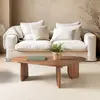 Image de SIXTINE - Table basse forme organique 120x80cm en bois de teck recyclé