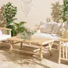 Image de WILL - Table basse rect. en branches de bois de teck double plateau
