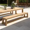 Image de KALLY - Banc de jardin 270x35cm en teck recyclé couleur naturelle KALLY